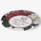50e Jubileum partij met namen Papieren Bordje (Gekanteld)