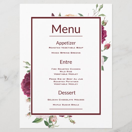 50e Jubileum Partij - Ontvangst Menu (Achterkant)