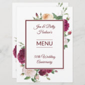 50e Jubileum Partij - Ontvangst Menu (Voorkant / Achterkant)