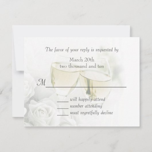 50e Jubileum-partij - RSVP-antwoordkaarten RSVP Kaartje (Achterkant)