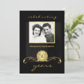 50e Jubileum Partij Uitnodigingen  Zwemelen (Staand voorkant)