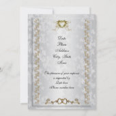 50e Jubileum partijenuitnodiging Victoriaans engel Kaart (Achterkant)