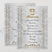 50e Jubileum partijenuitnodiging Victoriaans engel Kaart (Voorkant / Achterkant)