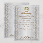 50e Jubileum partijenuitnodiging Victoriaans engel Kaart (Voorkant / Achterkant)