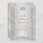 50e Jubileum partijenuitnodiging Victoriaans engel Kaart (Voorkant / Achterkant)