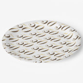 50e Jubileum partijnummer 50 Patroon legant Papieren Bordje (Gekanteld)