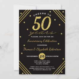 50e Jubileum partijuitnodiging, Faux Gold Kaart