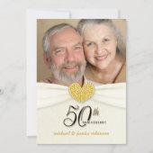 50e Jubileum partijuitnodiging - Klassiek verhaal Kaart (Voorkant)