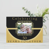 50e Jubileum partijuitnodiging met foto Kaart (Staand voorkant)