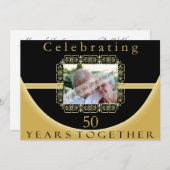 50e Jubileum partijuitnodiging met foto Kaart (Voorkant / Achterkant)