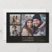 50e Jubileum Party Rustic Wood Lights Save The Date (Achterkant)