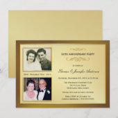 50e Jubileum Past & Cadeau Foto-uitnodigingen Kaart (Voorkant / Achterkant)