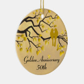 50e Jubileum persoonlijke feestdag Keramisch Ornament (Rechts)