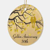 50e Jubileum persoonlijke feestdag Keramisch Ornament (Links)