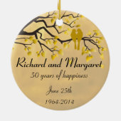 50e Jubileum persoonlijke feestdag Keramisch Ornament (Achterkant)