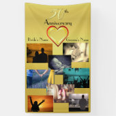 50e Jubileum Photo Collage Idea Spandoek (Verticaal)