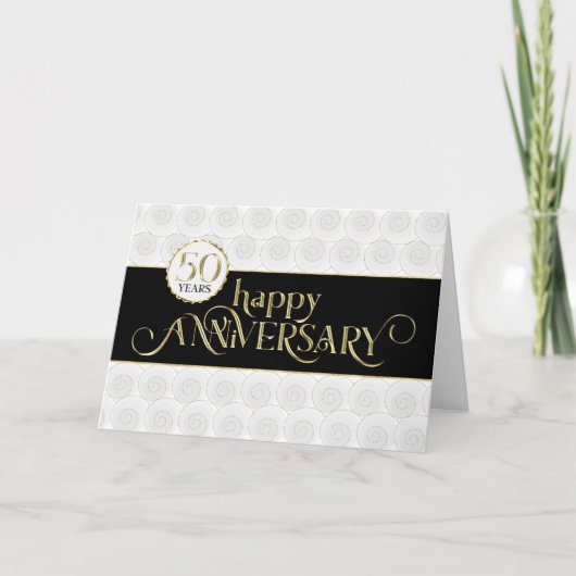 50e Jubileum - Prestigieuze Black Gold Kaart (Voorkant)