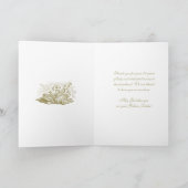 50e Jubileum Priest Elegant Chalice Floral Kaart (Binnen)