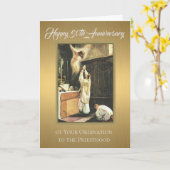 50e Jubileum priesterwijding op het altaar Kaart (Gele Bloem)