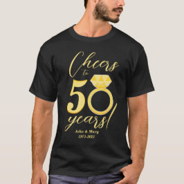 50e Jubileum Proost op 50 Jaar Gouden Bruiloft T-shirt