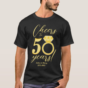 50e Jubileum Proost op 50 Jaar Gouden Bruiloft T-shirt