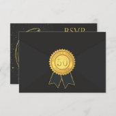 50e Jubileum-reactiekaart RSVP Kaartje (Voorkant / Achterkant)