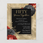 50e Jubileum Red Black Gold Floral (Voorkant)