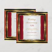 50e Jubileum Rood Gold Black Diamond 1 Kaart (Voorkant / Achterkant)