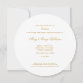 50e Jubileum Rood rozen Hart Elegant Kaart (Achterkant)