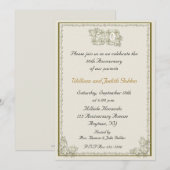 50e Jubileum Roos Uitnodiging (Voorkant / Achterkant)