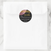 50e Jubileum ROZE & GOUD Roos Kant Sticker (Tas)