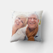 50e Jubileum Rozen Floral Gold Foil Foto Kussen (Achterkant)