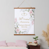 50e Jubileum Rozen Hoortstaart Hangend Wandkleed (Slaapkamer)