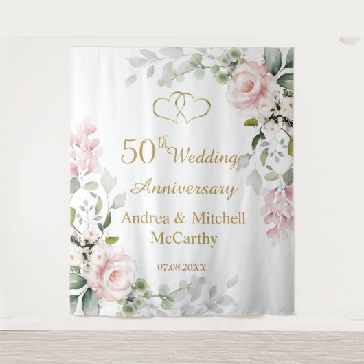 50e Jubileum Rozen Wandkleed (Voorkant)