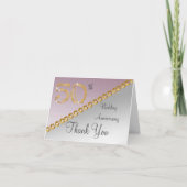 50e Jubileum Silver & Gold, Roze dank Bedankkaart (Voorkant)
