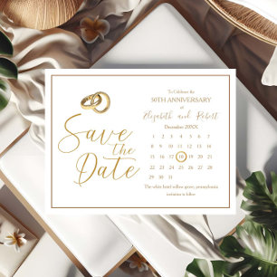 50e Jubileum Sla de datum Briefkaart Kalender op