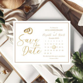 50e Jubileum Sla de datum Briefkaart Kalender op
