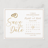 50e Jubileum Sla de datum Briefkaart Kalender op (Voorkant)