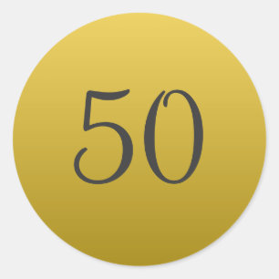 50e Jubileum-stickers Ronde Sticker