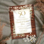 50e Jubileum String Lights Wood Greenery Kaart