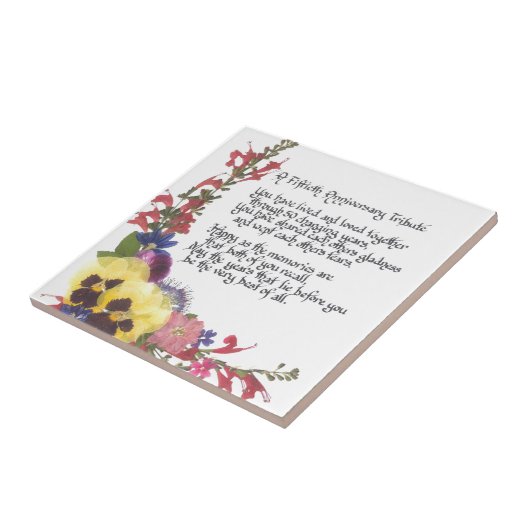 50e Jubileum Tegeltje (Zijkant)