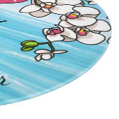 50e Jubileum tropische strand orchideeën Snijplank (Hoek)