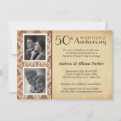  50e Jubileum Twee Foto's Uitnodiging (Voorkant)