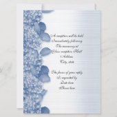 50e Jubileum uitnodiging Blue Hydrangea (Achterkant)