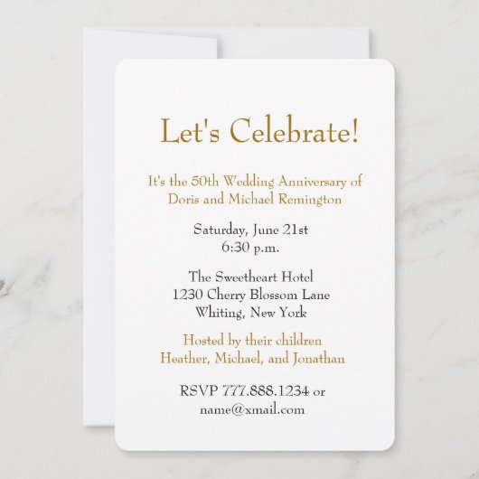 50e Jubileum Uitnodiging CHAMPAGNE Roos V01A (Achterkant)