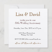 50e Jubileum Uitnodiging - CHOCOLAAT (Achterkant)