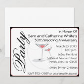 50e Jubileum Uitnodiging Cocktails (Voorkant / Achterkant)