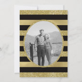 50e Jubileum Uitnodiging, Faux Glitter/Folie Kaart (Achterkant)