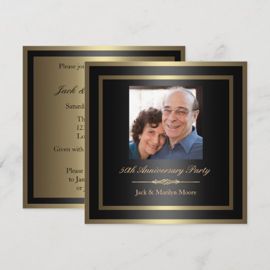 50e Jubileum Uitnodiging - Foto (Voorkant / Achterkant)
