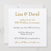 50e Jubileum Uitnodiging - GOLD Roos (Achterkant)